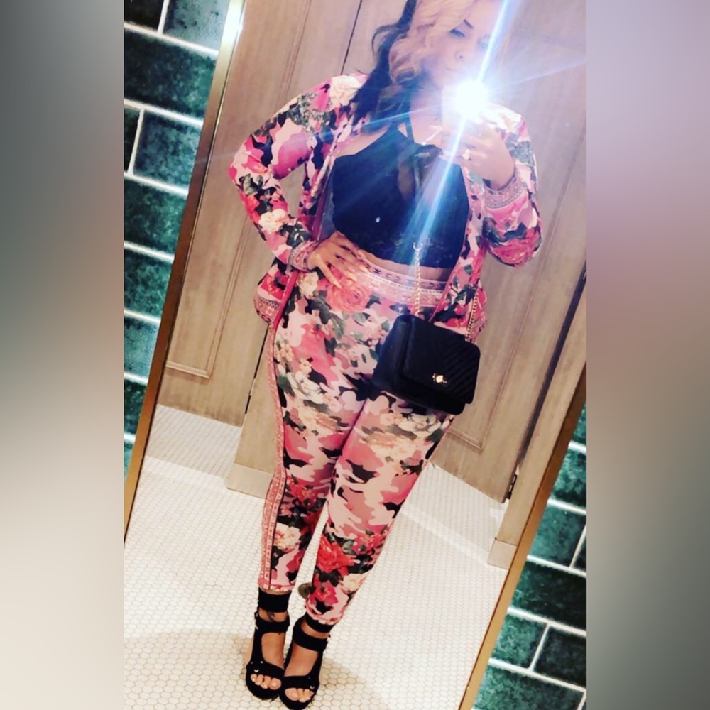 Matching legging and track jacket